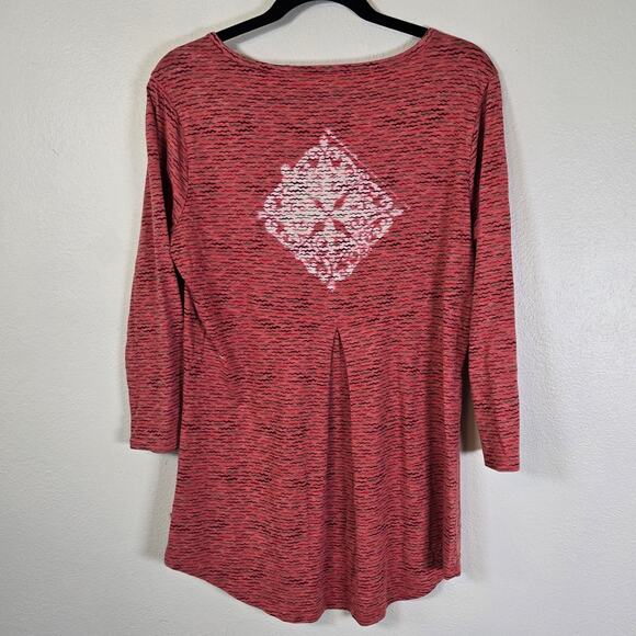 Toad&Co. Tamaya Dos Tunic Top Women's M Coral Organic Cotton Blend Athleisure - Picture 2 of 9